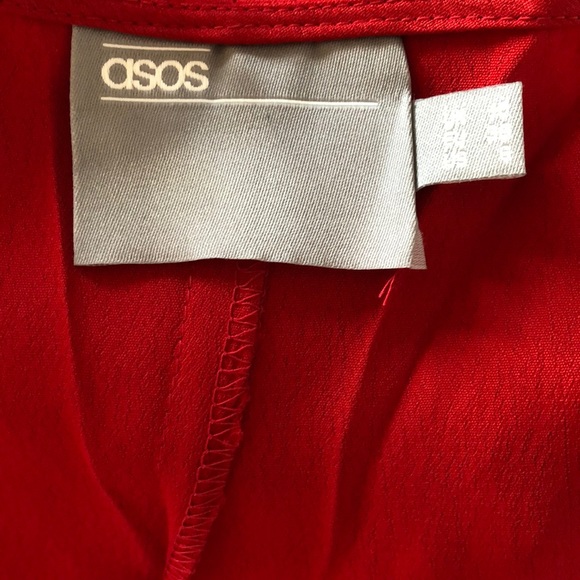 ASOS Button front crepe ruffle tea dress US 6 - Picture 4 of 4